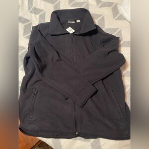LLBean womens zip up fleece in black